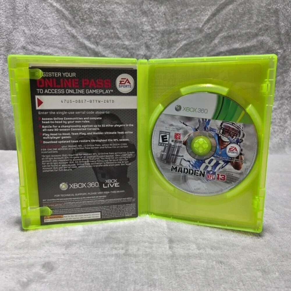 Madden NFL 13‎ Xbox 360 Calvin Johnson Cover Complete Pre-Owned